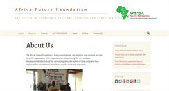 Desktop Screenshot of africafuturefoundation.org